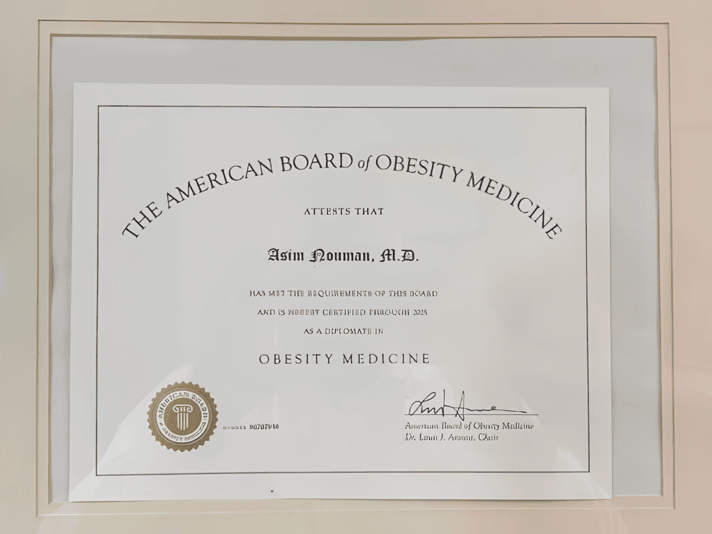 Diplomate — Obesity Medicine — American Board of Obesity Medicine